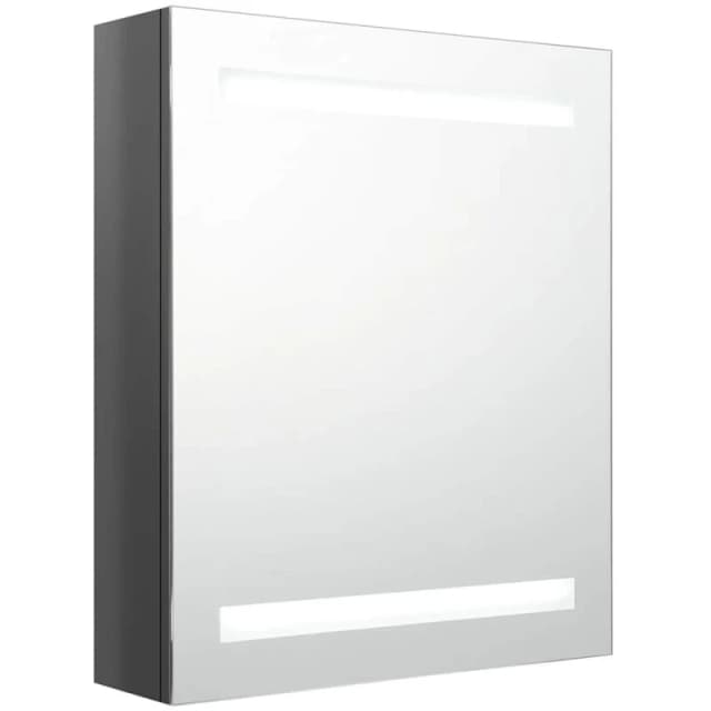 VIDAXL LED Bathroom Mirror Cabinet Shining Grey 50x14x60cm Vidaxl 8720286332467