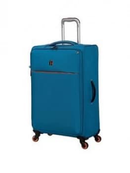 IT Luggage Glint Medium Teal/Orange Trim Suitcase