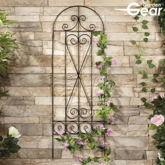 Garden Gear 1.2 Metre Metal Plant Support, Decorative Design For Borders, Flowerbeds, Plant Pots & Pathways (2 X Swirl Metal Plant Support)