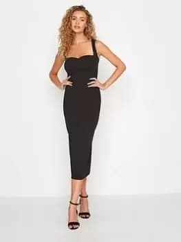 Long Tall Sally Black Corset Detail Dress, Black, Size 10, Women