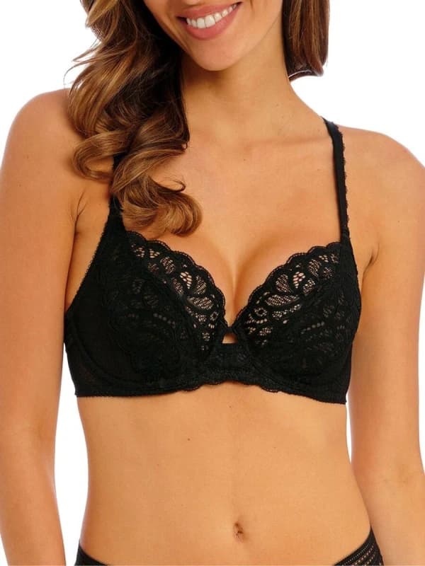 Wacoal Womens Raffine Underwire Bra in Black Size: 32D Black Female 32D