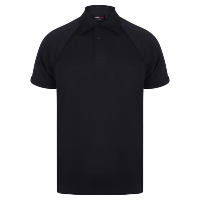 Finden & Hales Mens Piped Performance Sports Polo Shirt in Mid Navy Size: Small Mid Navy Male S