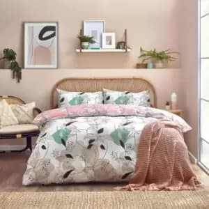 Furn Caliko Botanical Duvet Cover Set (Double) (Blush)