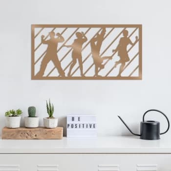 DanceWoman 2 - Copper Copper Decorative Metal Wall Accessory