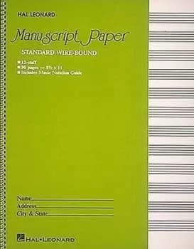 Standard Wirebound Manuscript Paper (Green Cover) by Hal Leonard Corp