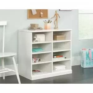 Teknik Office Craft Open Storage Cabinet in a White Finish with six