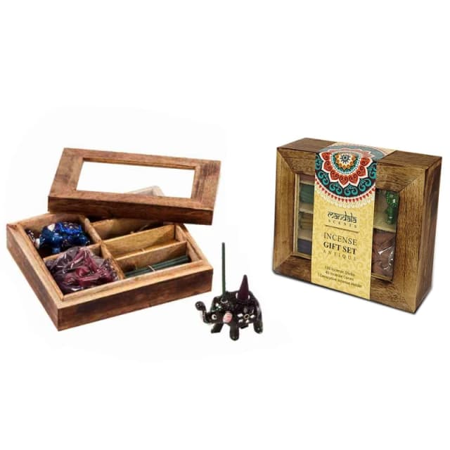 Unbranded Mandala Incense Gift Set in Wooden Gift Box