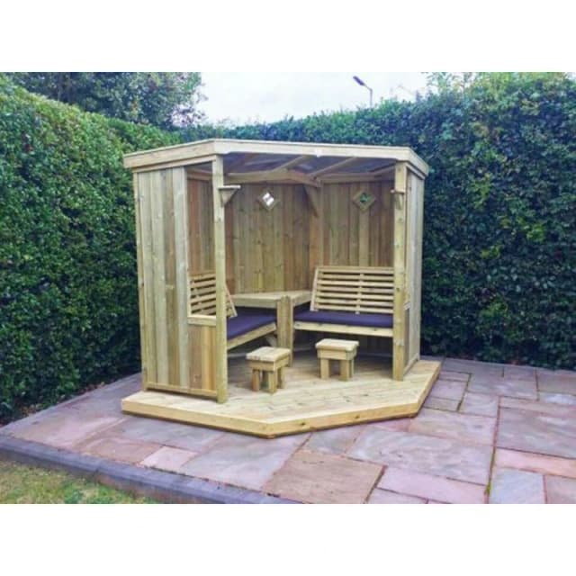CHURNET VALLEY Decking For 4 Seasons Garden Room or Clementine Arbour - Wood - L230 x W230 x H10cm - nb This is Decking only - Assembly included chur