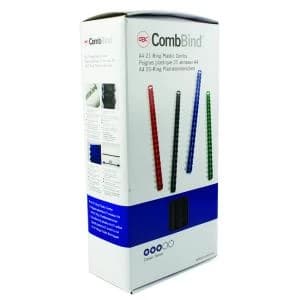 Original Acco GBC Binding Comb 12.5mm A4 21 Ring Black Pack of 100