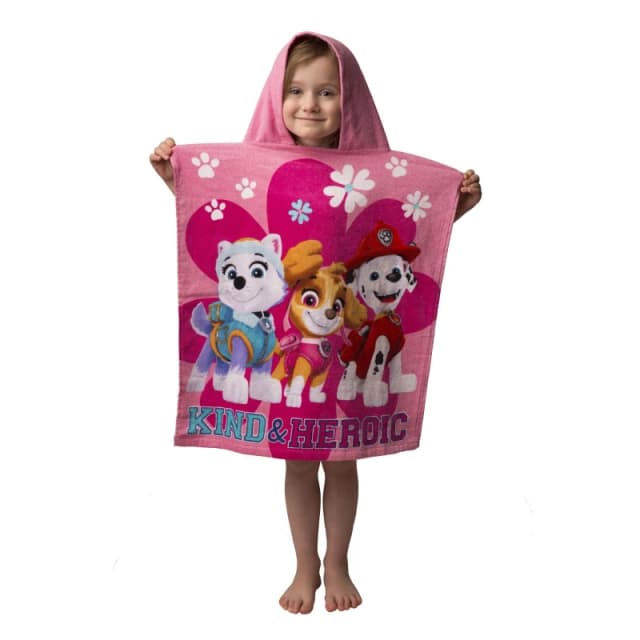 Paw Patrol Kind And Heroic Hooded Towel Pink unisex