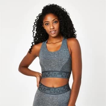 Everlast Seamless Panelled Sports Bra - New Charcoal