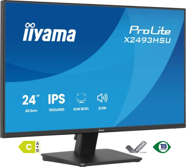 iiyama iiyama ProLite X2493HSU-B1 computer monitor 60.5cm (23.8") 1920 x 1080 pixels Full HD LED Black X2493HSU-B1