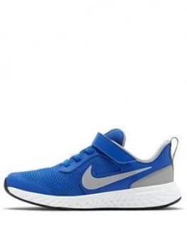 Nike Childrens Revolution 5, Blue/Grey, Size 10