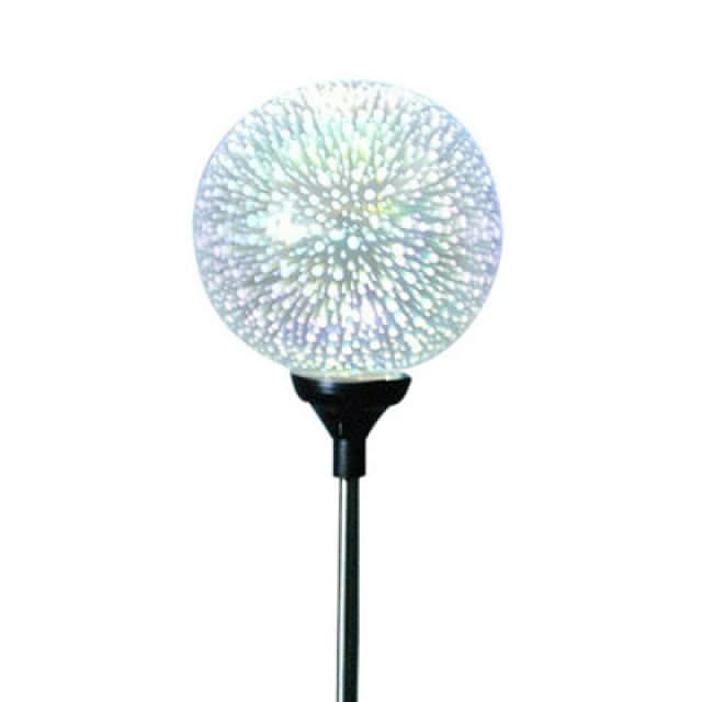 Haven Plastic Solar Garden 3D Globe Light Solar Panel Collects Sunlight To Charge Attractive Look
