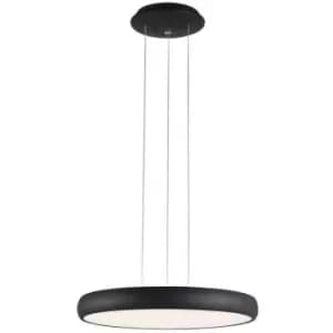Netlighting Merano Baddeck 51cm Integrated LED Pendant Ceiling Light Black Alumi
