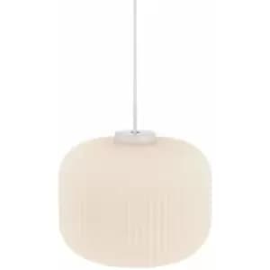 Nordlux Milford 30cm Globe Pendant Ceiling Light Opal Glass, E27