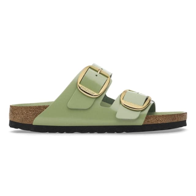 Birkenstock Womens sandals Birkenstock Arizona Big Buckle Natural Leather Patent Vert Female 39 Etroit