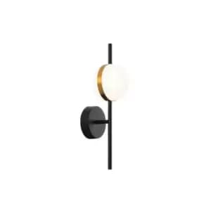 Idalium Sconce Wall Lamp 8W Aluminium-Metal Black, Gold