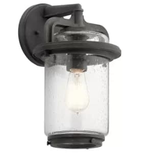 Kichler Andover Outdoor 1 Light Wall Lantern Weathered Zinc IP44