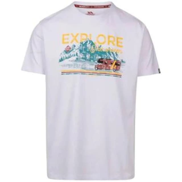 Trespass Trespass Men Thelon Printed Casual T-Shirt in White Size: X-Small White XS Male 5063703828819