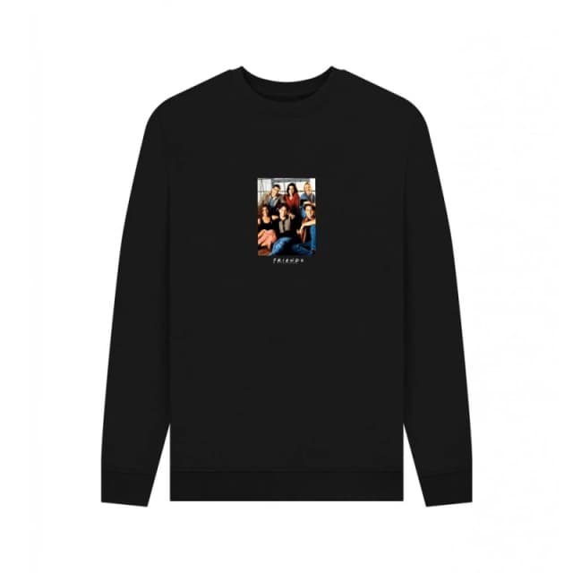 Friends Mens Group Shot Sweatshirt in Black Size: Small Black Male S