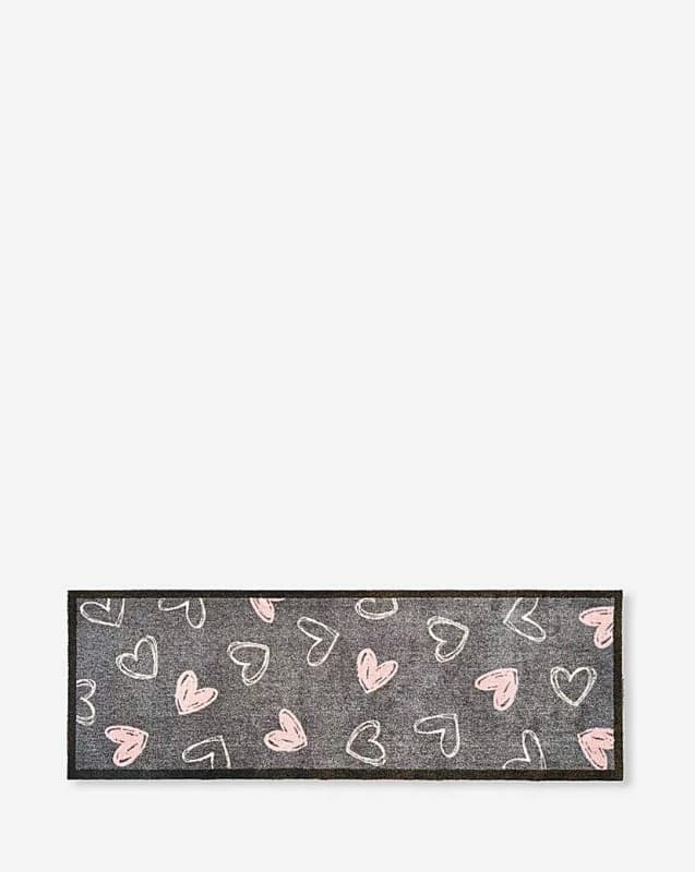 My Mat My Mat Welcome Hearts Runner Grey - My Mat - Size: 50X150 Grey 50X150 YK15001