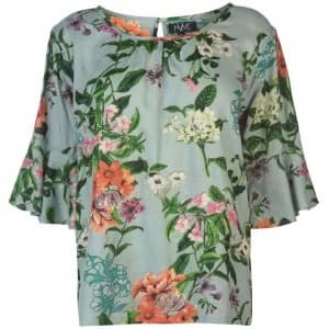 NVME Blair V Top Ladies - Green Floral