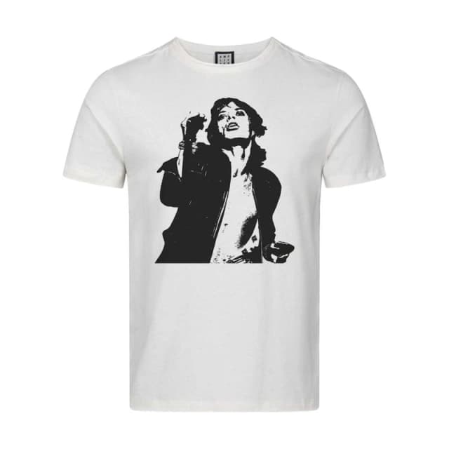 Amplified Mens Mick The Rolling Stones T-Shirt in White Size: XS White Male XS