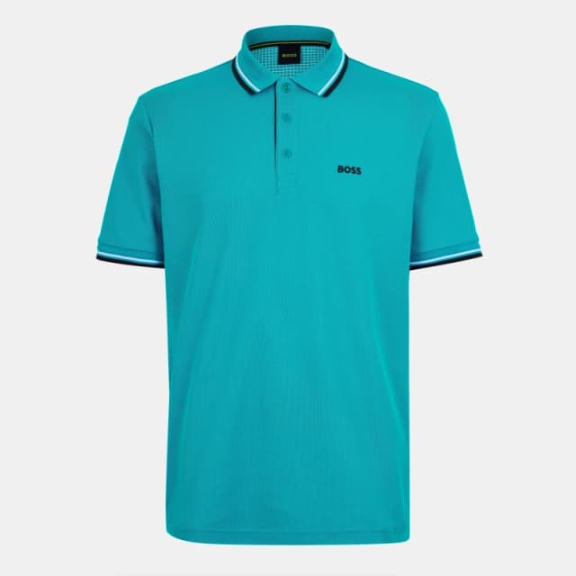 Boss Mens Paddy Short-Sleeve Polo Shirt - Green Male S