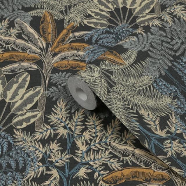 Superfresco Easy Superfresco Easy Intrigue Trees Wallpaper in Black Size: 10000mm_x_520mm Black 10000mm_x_520mm Unisex 5011583652451