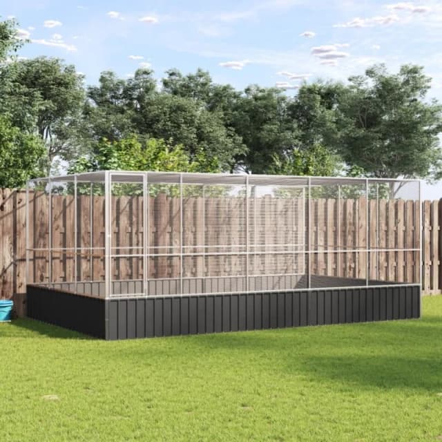 VIDAXL Aviary with Extension Silver 518x307x212cm Steel Vidaxl 8721012424722