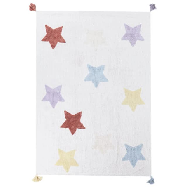 Beliani Kids Rug Merevi Multicolour 140 X 200 Cm Cotton