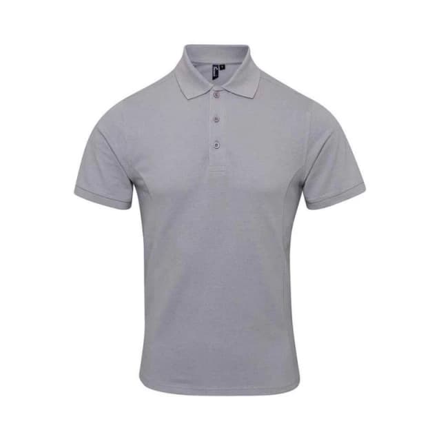 Premier Premier Men Coolchecker Plus Piqu Polo Shirt in Silver Size: Small Silver S Male 5063527592675