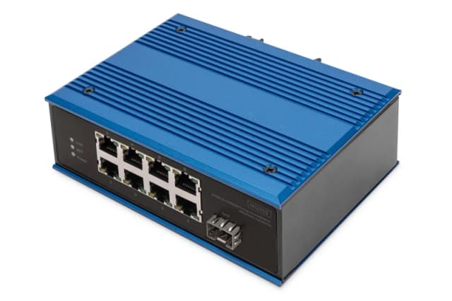 Digitus 8 port Fast Ethernet network PoE switch. industrial. unmanaged