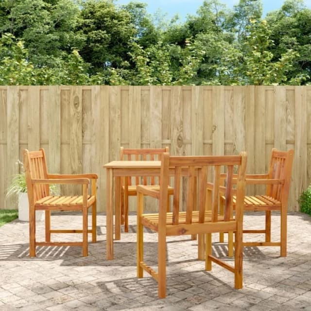 VIDAXL 5 Piece Garden Dining Set Solid Wood Acacia Vidaxl 3206276