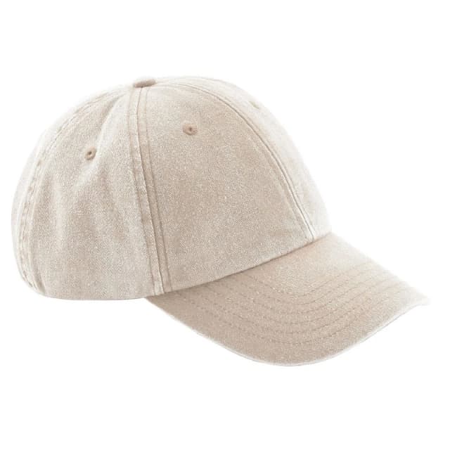 Beechfield Beechfield Men Low Profile Vintage Denim-Look Cap Pack of 2 in Stone Stone One Size Male 5059269084127