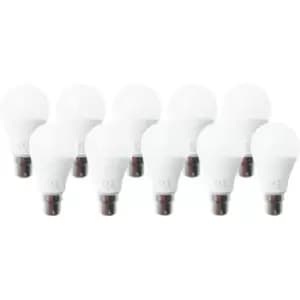 10W LED Ball Bulb B22 Daylight 6500K (Pack of 10)