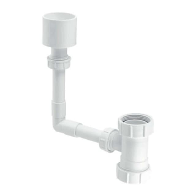 McAlpine TUNKIT-1 WC Overflow Kit with Tun Dish Overflow into flush pipe. White
