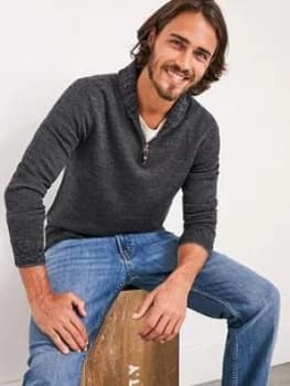 White Stuff York Merino Twist Shawl - Grey Size M Men