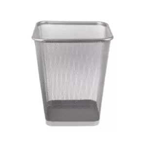 Wiremesh Square Waste Bin Regular, Silver