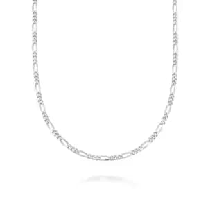 Daisy London 925 Sterling Silver Essentials Figaro Chain Necklace Sterling Silver