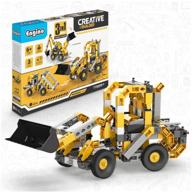 Engino Creative Builder Wheeled Loader Machinery Set Yellow unisex
