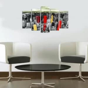 5PMX-021 Multicolor Decorative MDF Painting (5 Pieces)