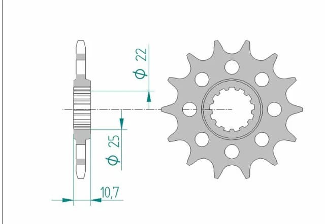 AFAM Steel Standard Front Sprocket 21511 - 520