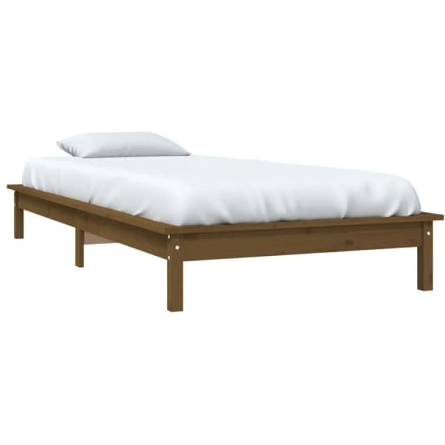 Vidaxl Bed Frame Honey Brown 90X190 Cm Single Solid Wood Pine, Brown 820574