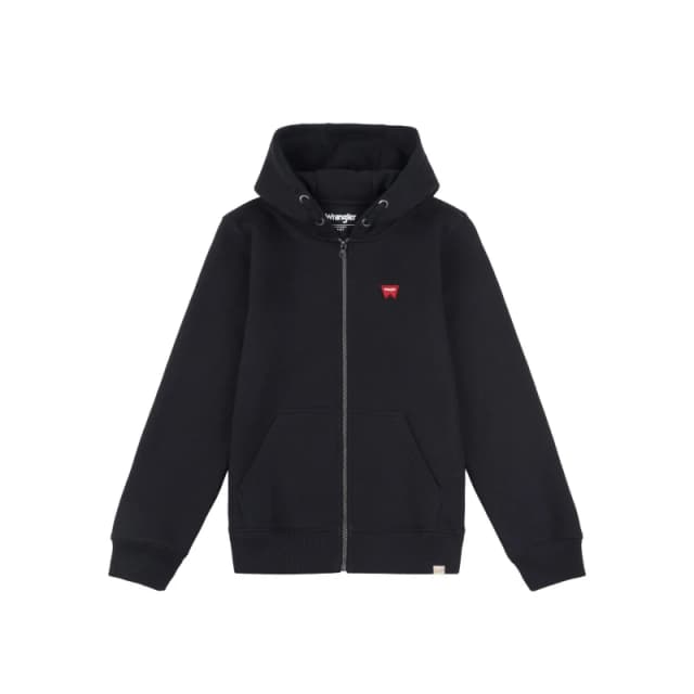 Wrangler Kids Badge Zip Hoodie Black male 7-8 (S)