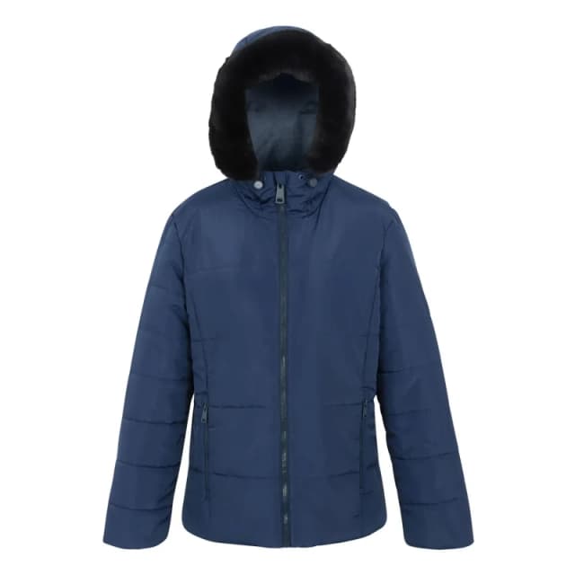 Womens Regatta Winnie Baffle Hooded Puffer Bleu Female 42