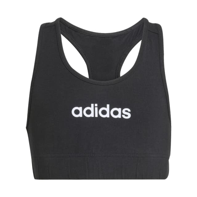 adidas Essentials Linear Bra Girls Black/White female 9-10 Years