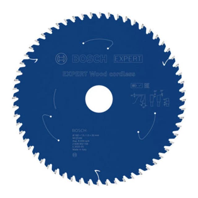Bosch Expert Wood Cordless Circular Saw Blade 190 X 1.5/1 X 30 mm T60 2608902158