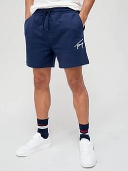 Tommy Jeans Signature Jersey Shorts - Twilight Navy, Twilight Navy, Size L, Men